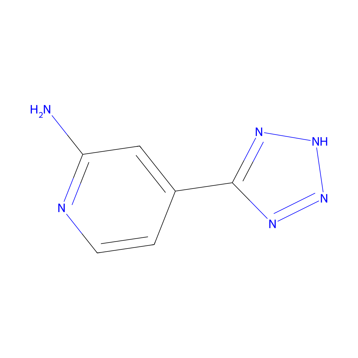 4-(1H-1,2,3,4-tetrazol-5-yl)pyridin-2-amine molecular structure, CAS 2091451-92-0