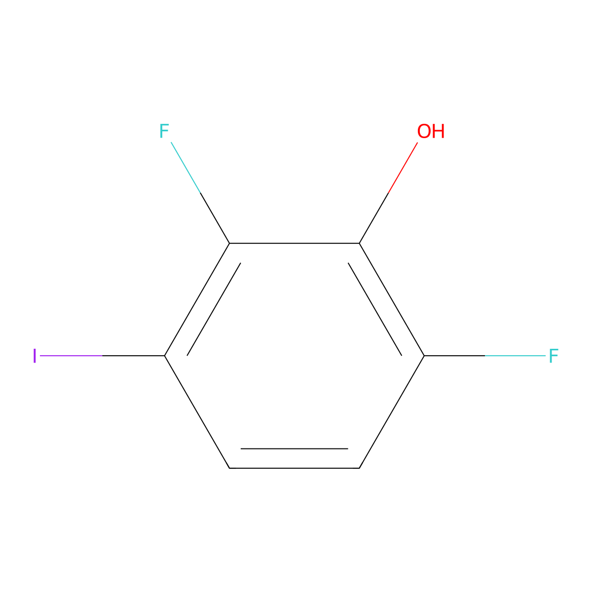 2,6-Difluoro-3-iodophenol molecular structure, CAS 2091451-98-6