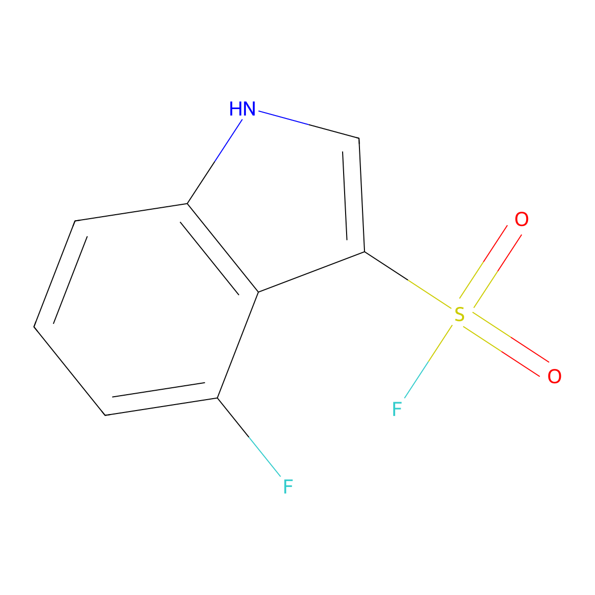 4-fluoro-1H-indole-3-sulfonyl fluoride molecular structure, CAS 2091455-50-2
