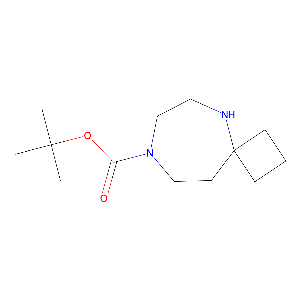 Tert-butyl 5,8-diazaspiro[3.6]decane-8-carboxylate molecular structure, CAS 2091455-57-9