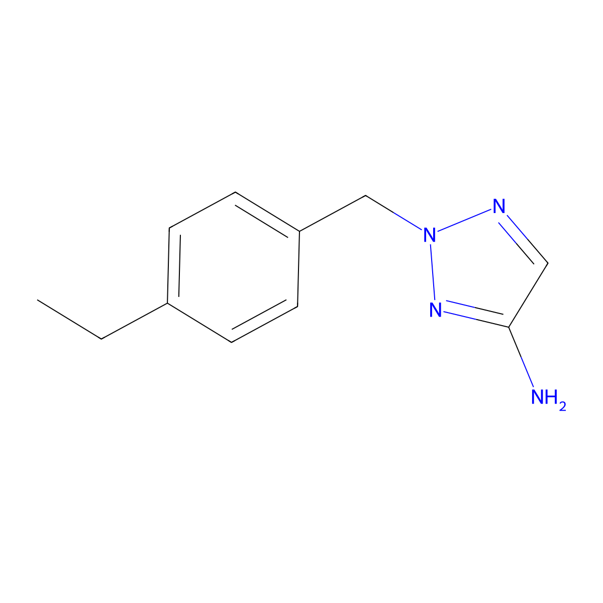 2-[(4-Ethylphenyl)methyl]-2H-1,2,3-triazol-4-amine molecular structure, CAS 2091458-32-9