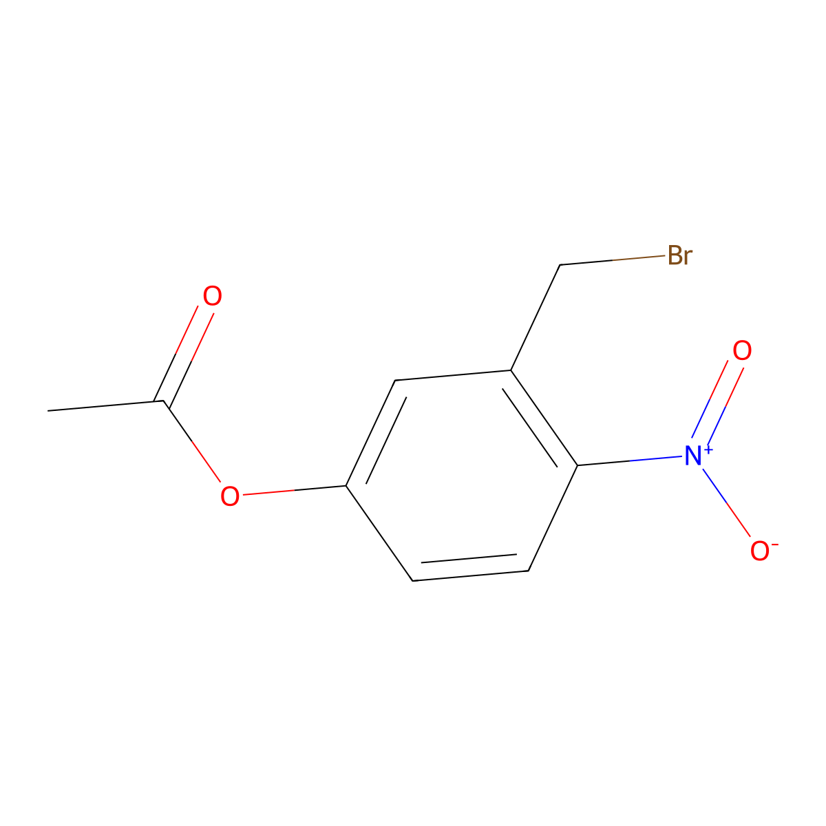 3-(Bromomethyl)-4-nitrophenyl acetate molecular structure, CAS 2091467-29-5