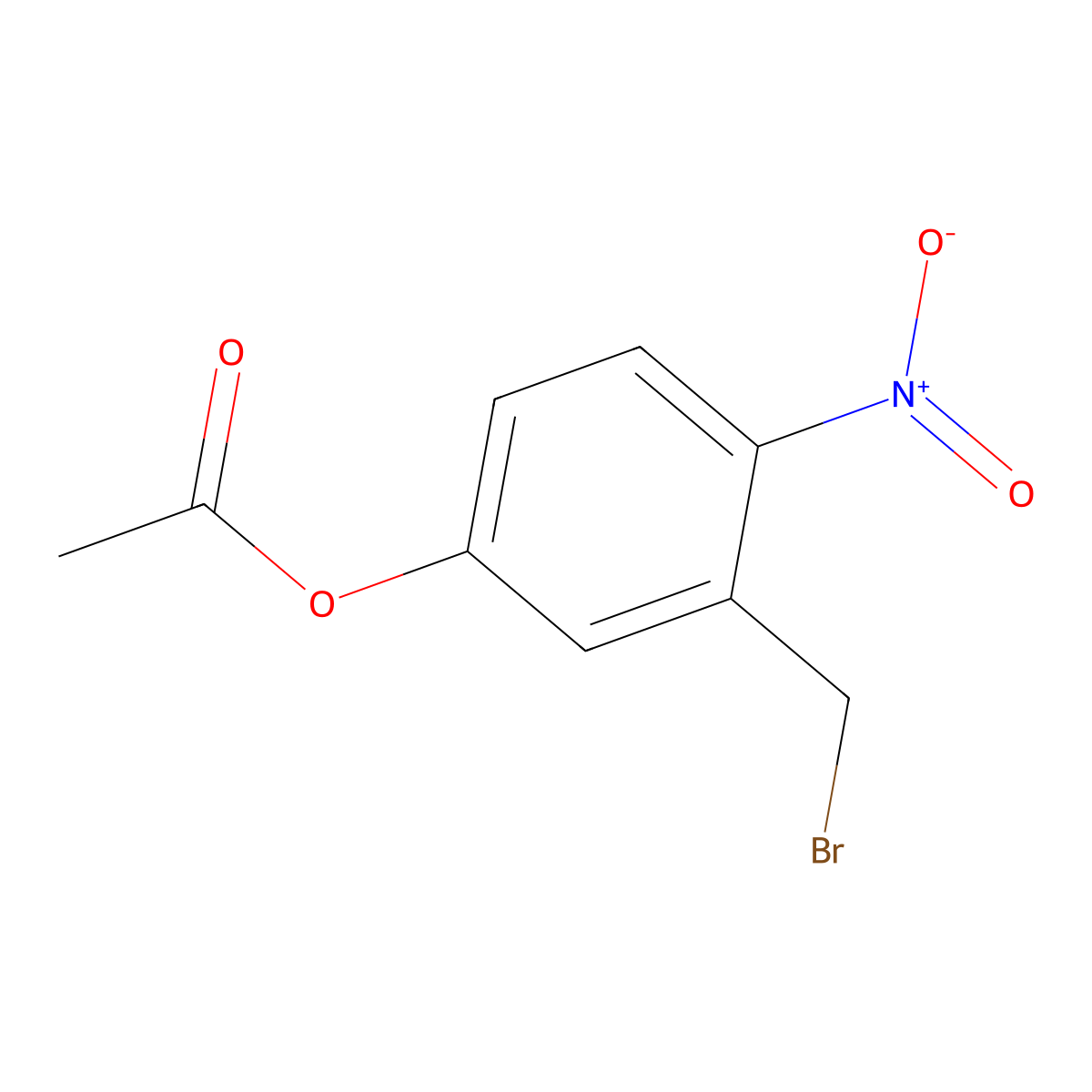 3-(Bromomethyl)-4-nitrophenyl acetate molecular structure, CAS 2091467-29-5
