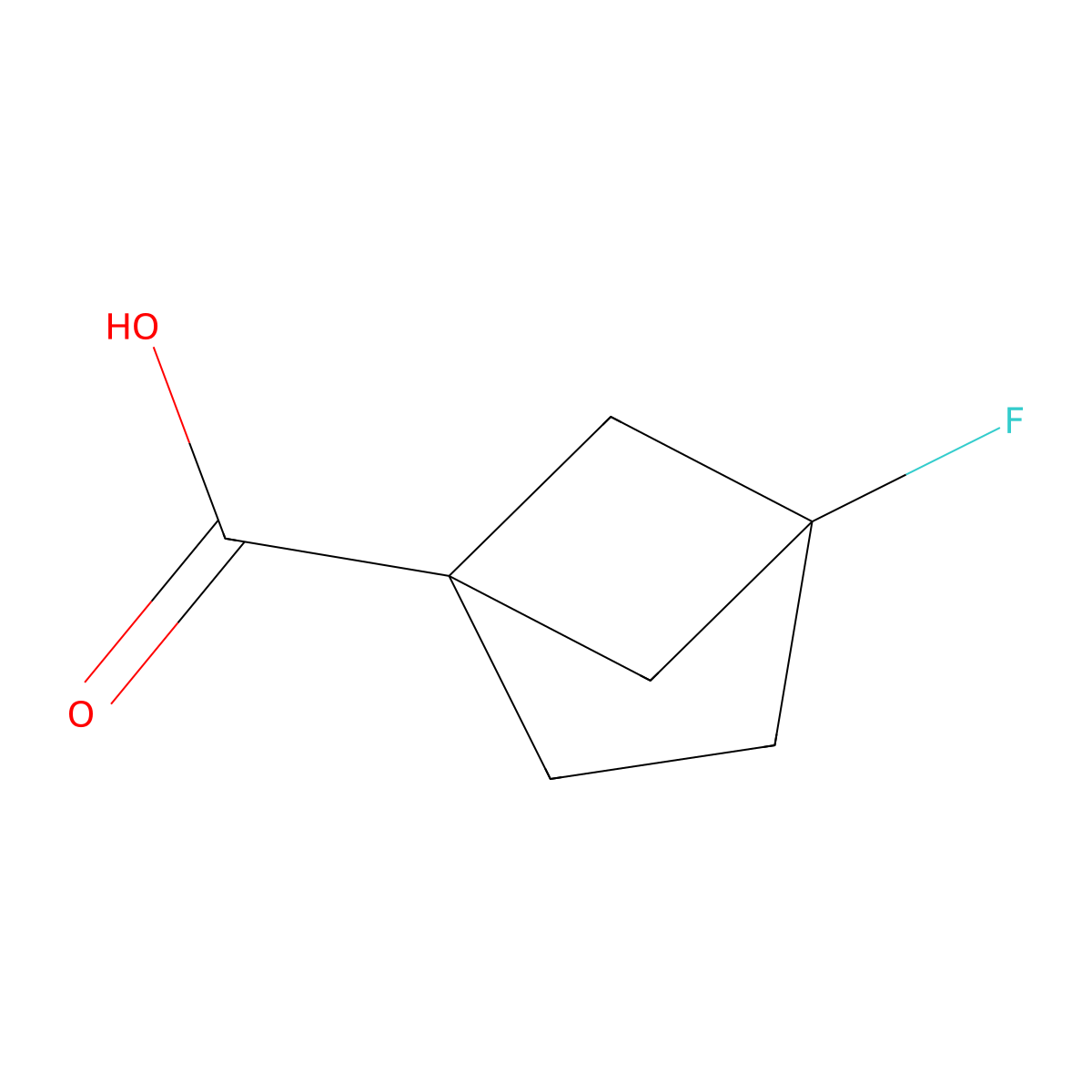 4-Fluorobicyclo[2.1.1]hexane-1-carboxylic acid molecular structure, CAS 2091468-54-9