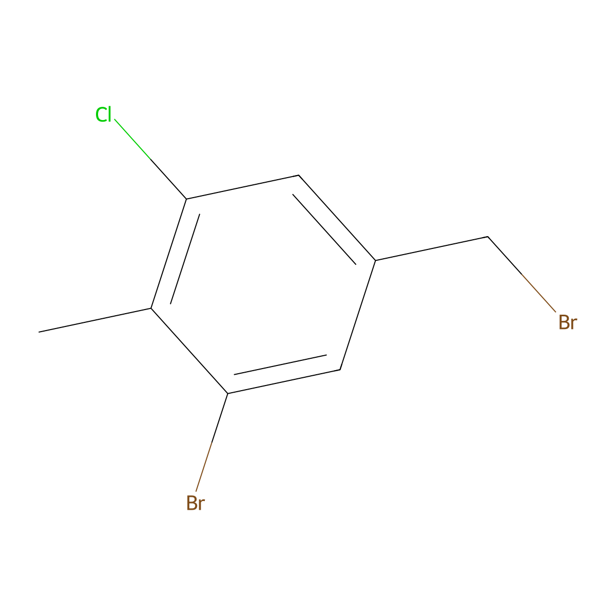 1-Bromo-5-(bromomethyl)-3-chloro-2-methylbenzene molecular structure, CAS 2091468-76-5