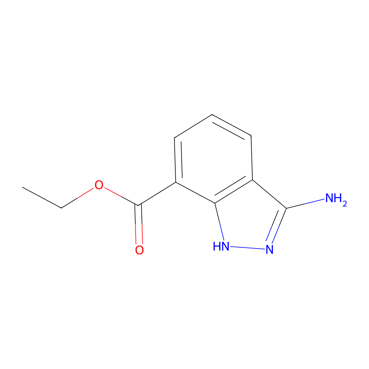 ethyl 3-amino-1H-indazole-7-carboxylate molecular structure, CAS 2091471-51-9