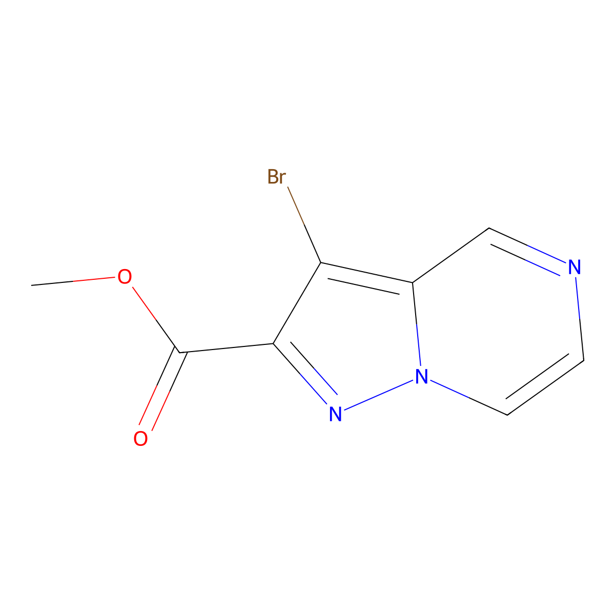 Methyl 3-bromopyrazolo[1,5-a]pyrazine-2-carboxylate molecular structure, CAS 2091481-90-0
