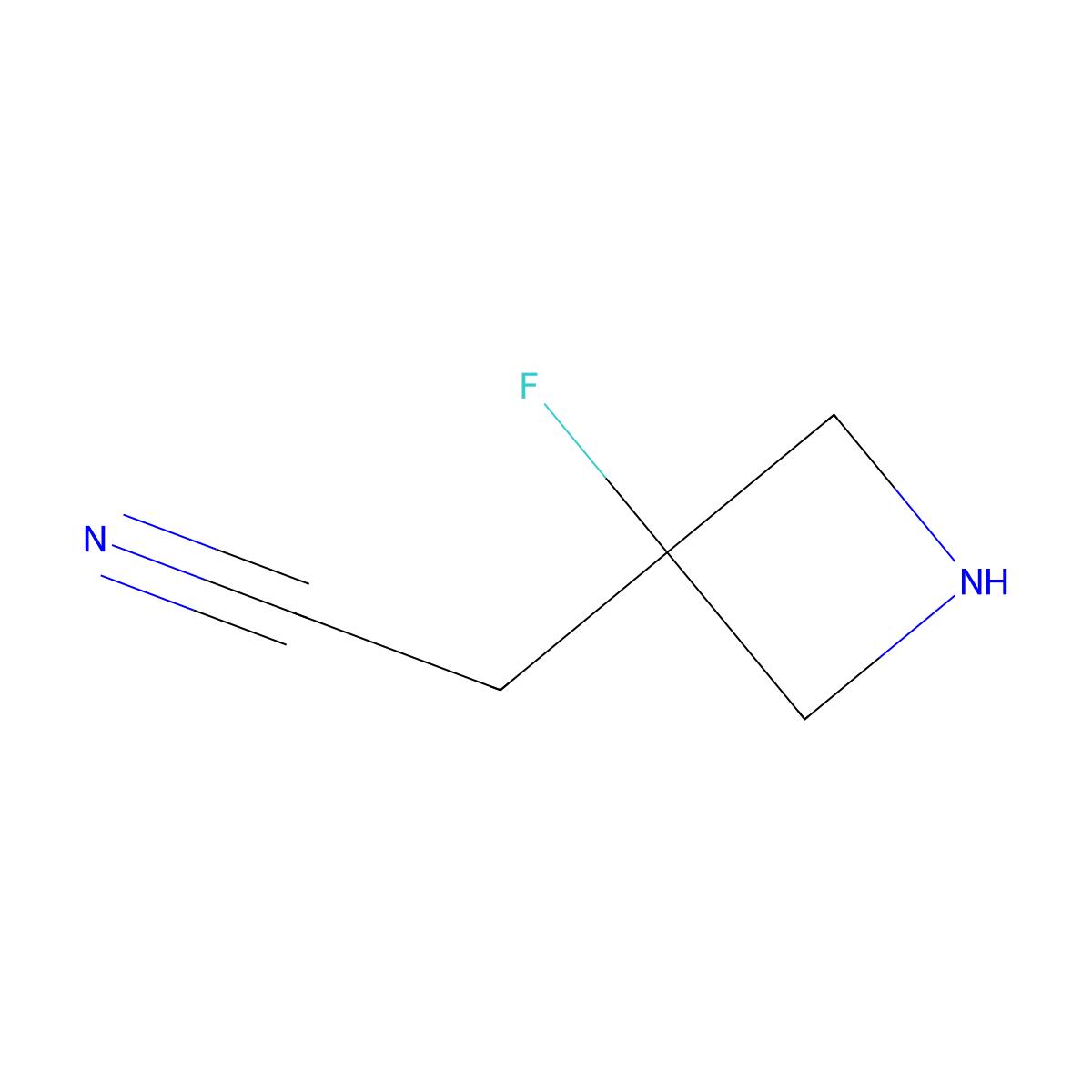 2-(3-Fluoroazetidin-3-yl)acetonitrile molecular structure, CAS 2091482-01-6