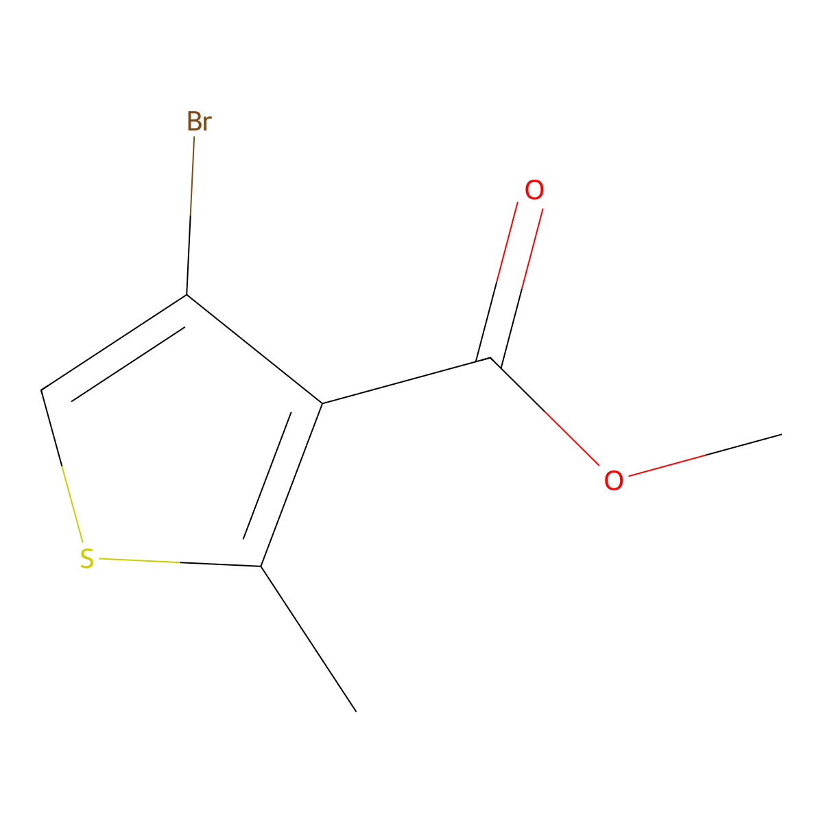 Methyl 4-bromo-2-methylthiophene-3-carboxylate molecular structure, CAS 2091489-28-8