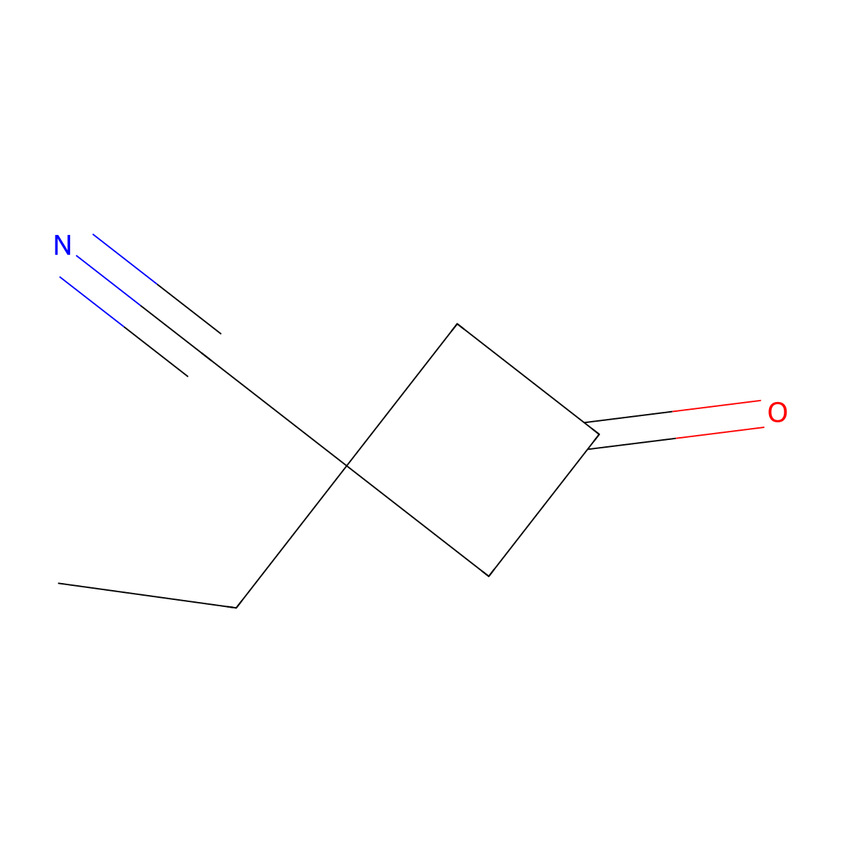 1-Ethyl-3-oxocyclobutane-1-carbonitrile molecular structure, CAS 2091493-91-1