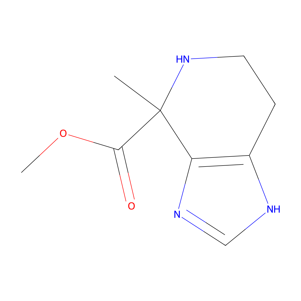 Methyl 4-methyl-3H,4H,5H,6H,7H-imidazo[4,5-c]pyridine-4-carboxylate molecular structure, CAS 2091501-76-5