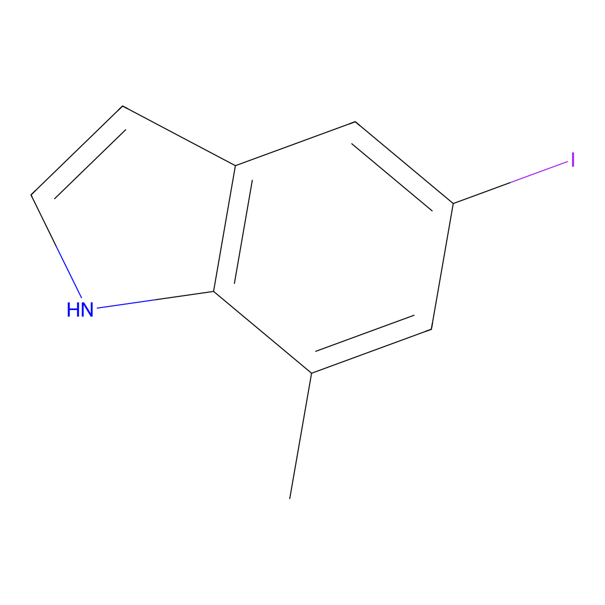5-iodo-7-methyl-1H-indole molecular structure, CAS 2091504-62-8