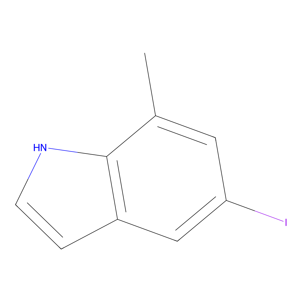 5-iodo-7-methyl-1H-indole molecular structure, CAS 2091504-62-8