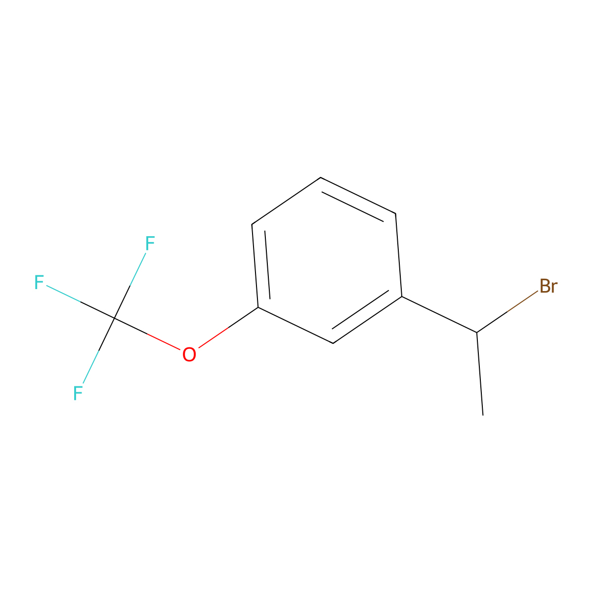 1-(1-Bromoethyl)-3-(trifluoromethoxy)benzene molecular structure, CAS 2091511-83-8