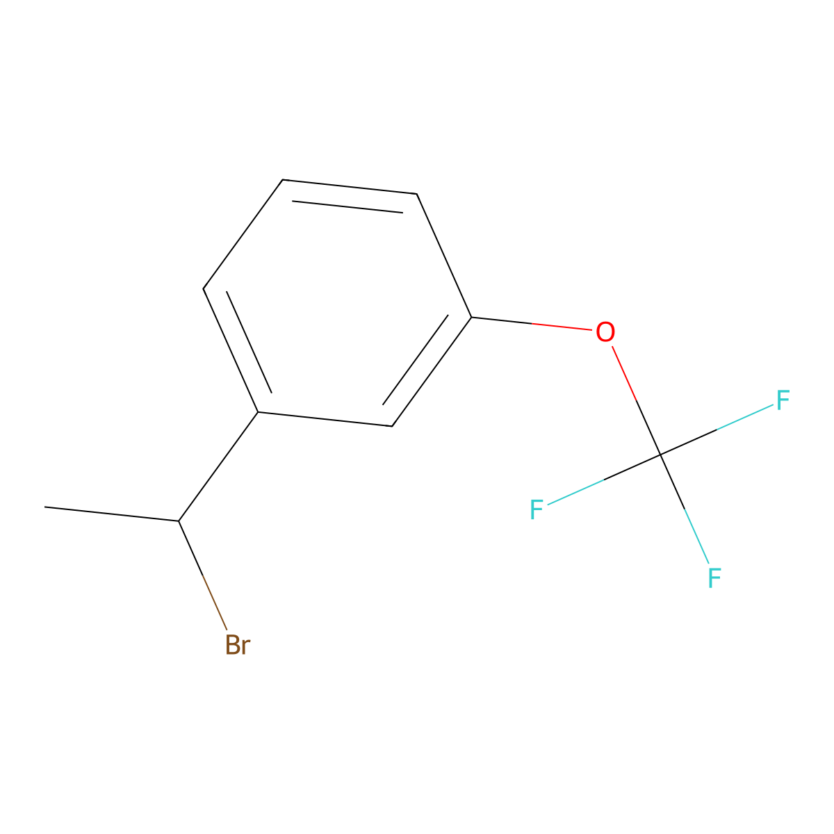1-(1-Bromoethyl)-3-(trifluoromethoxy)benzene molecular structure, CAS 2091511-83-8