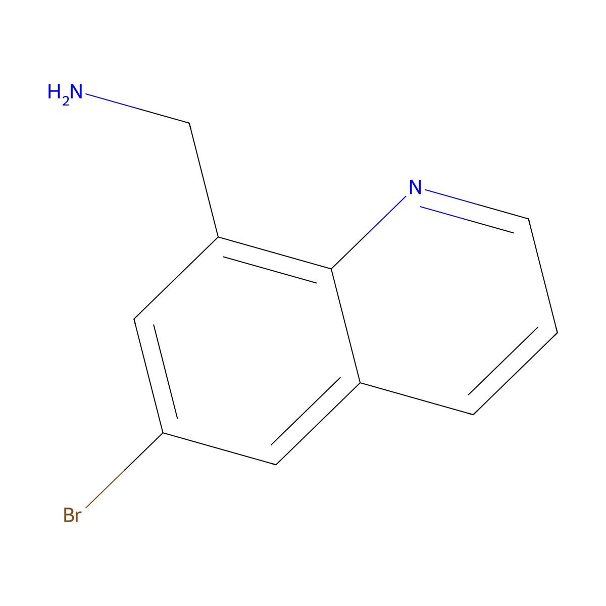 (6-Bromoquinolin-8-yl)methanamine molecular structure, CAS 2091512-01-3