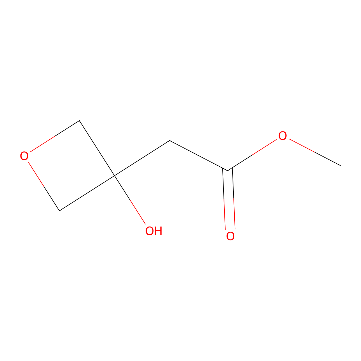 Methyl 2-(3-hydroxyoxetan-3-yl)acetate molecular structure, CAS 2091517-94-9