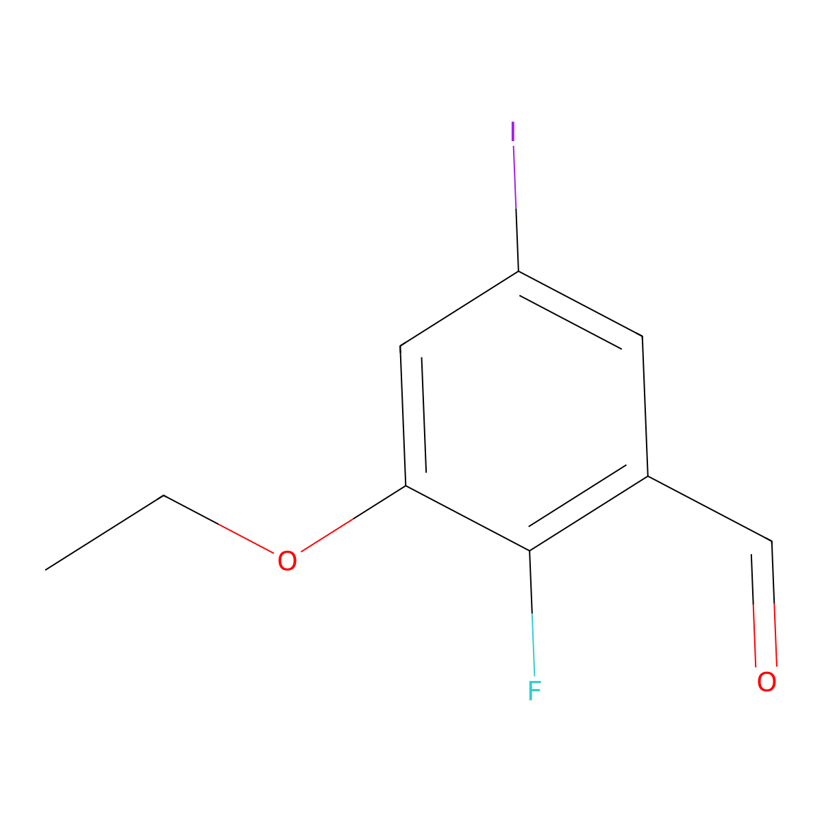 3-Ethoxy-2-fluoro-5-iodobenzaldehyde molecular structure, CAS 2091531-03-0