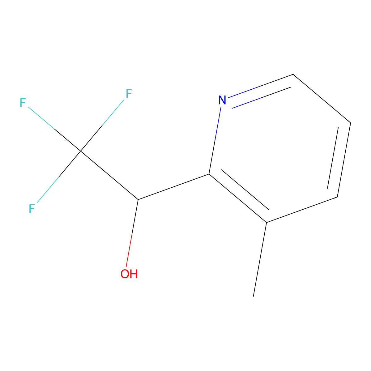 2,2,2-Trifluoro-1-(3-methylpyridin-2-yl)ethan-1-ol molecular structure, CAS 2091531-55-2