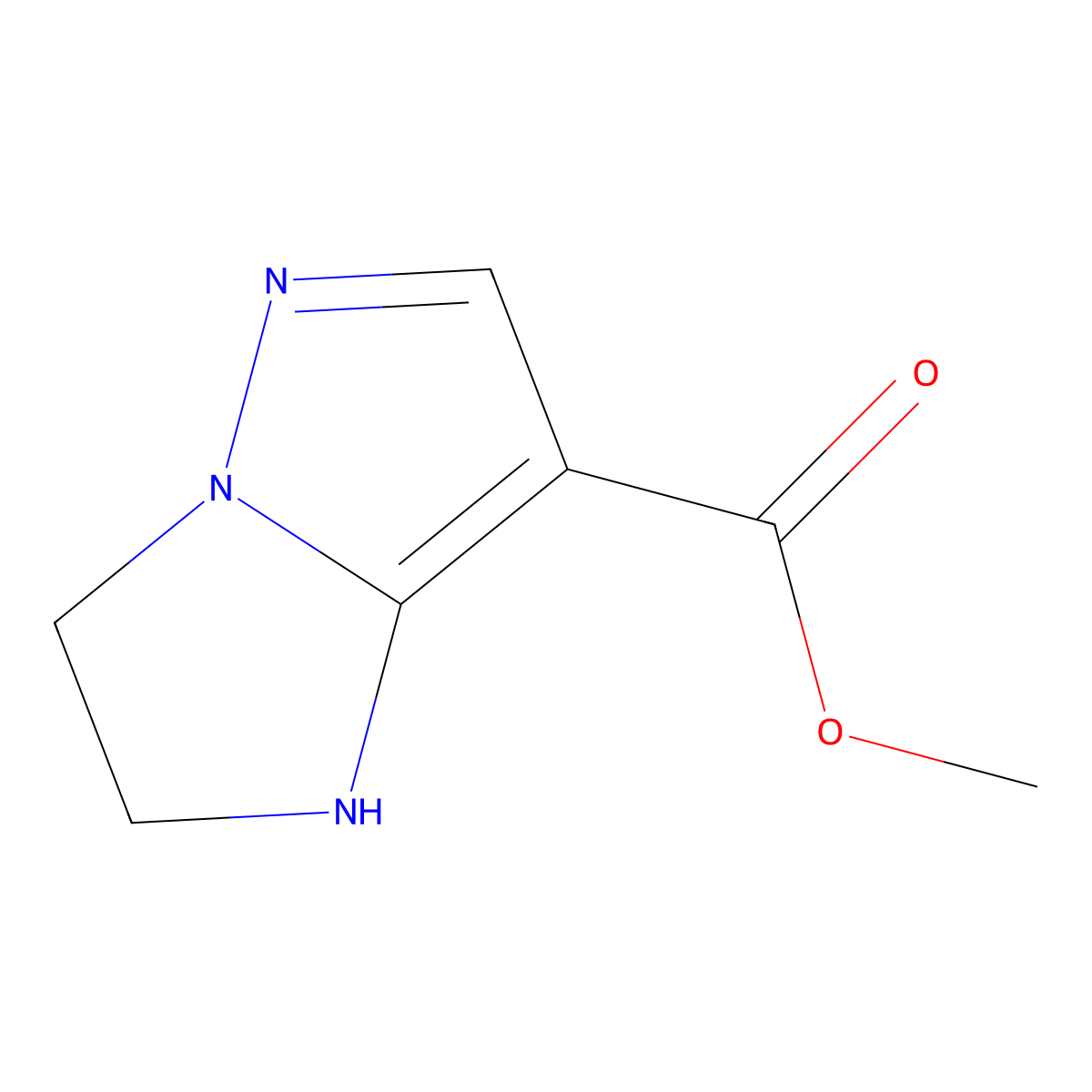 Methyl 1H,2H,3H-pyrazolo[1,5-a]imidazole-7-carboxylate molecular structure, CAS 2091534-10-8