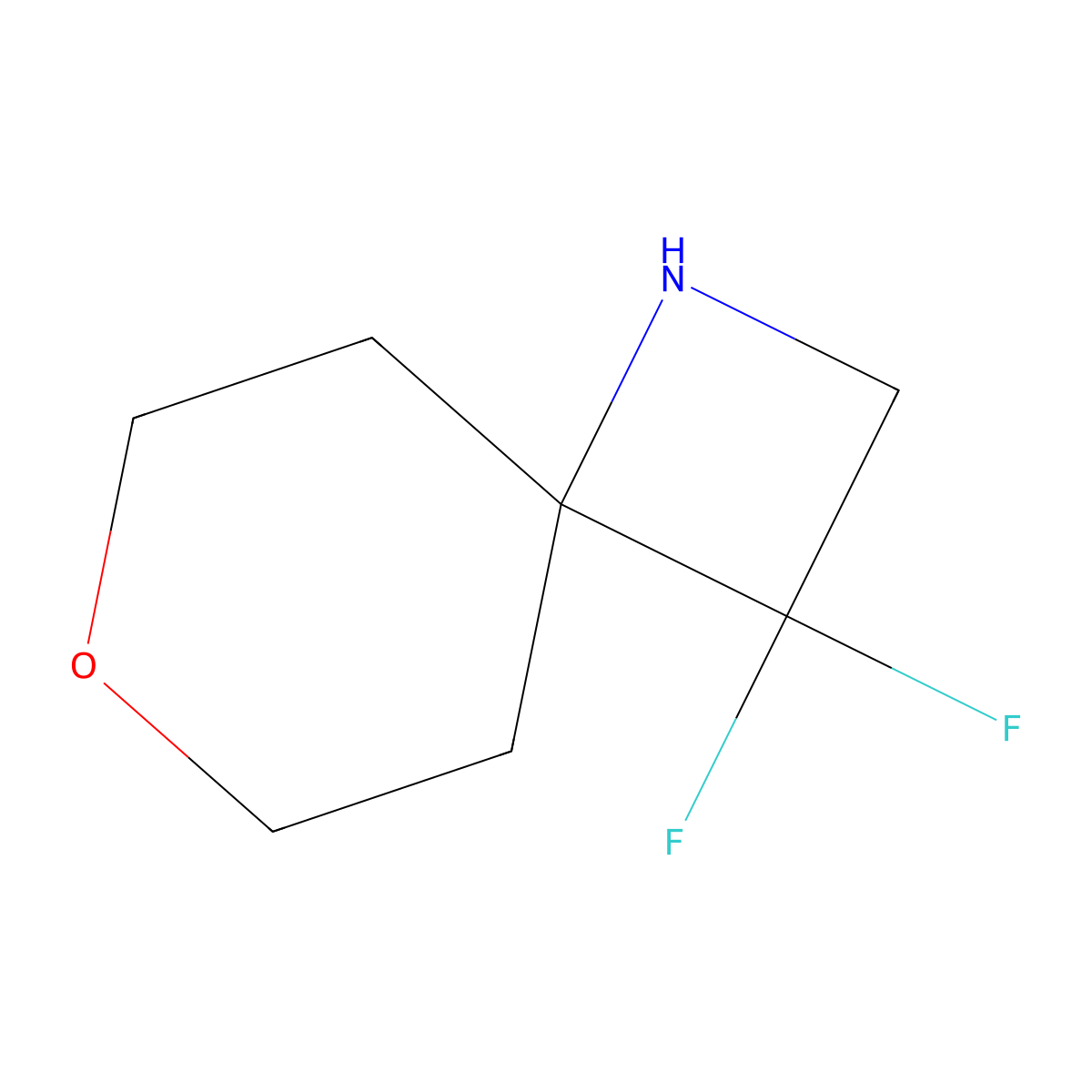 3,3-Difluoro-7-oxa-1-azaspiro[3.5]nonane molecular structure, CAS 2091541-63-6