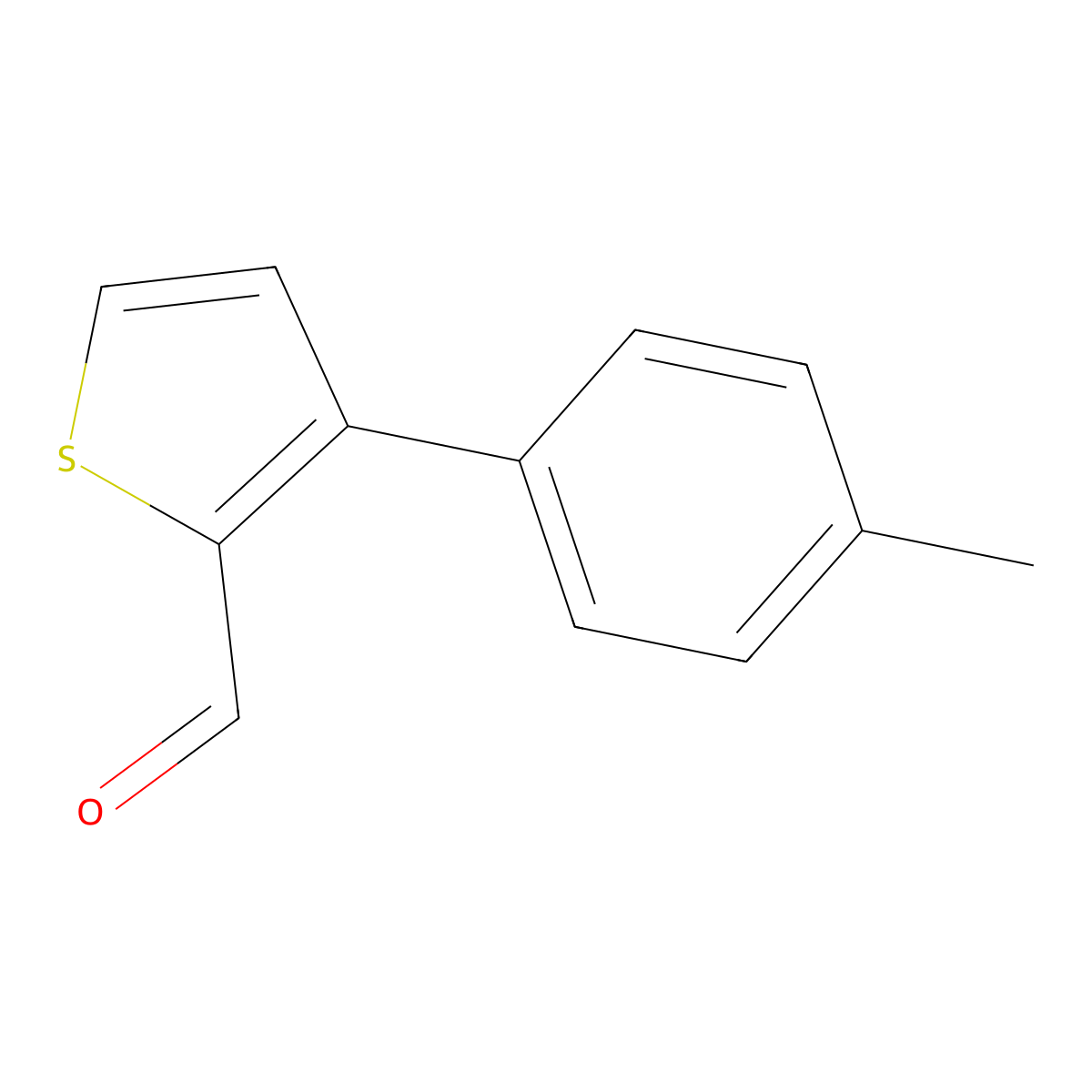 3-(4-Methylphenyl)thiophene-2-carbaldehyde molecular structure, CAS 2091548-35-3