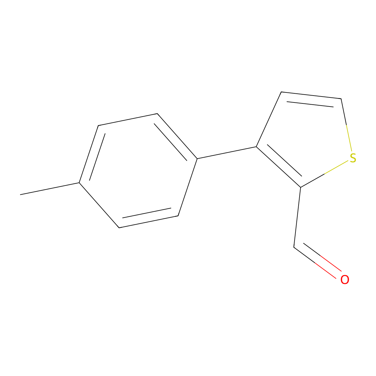 3-(4-Methylphenyl)thiophene-2-carbaldehyde molecular structure, CAS 2091548-35-3