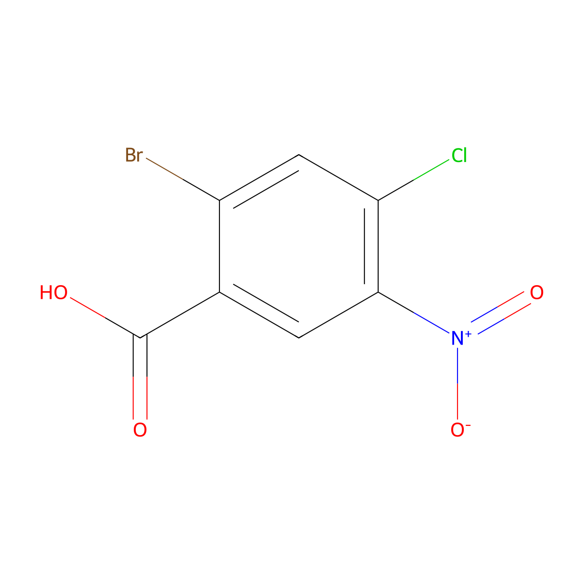 2-Bromo-4-chloro-5-nitro-benzoic acid molecular structure, CAS 2091549-73-2