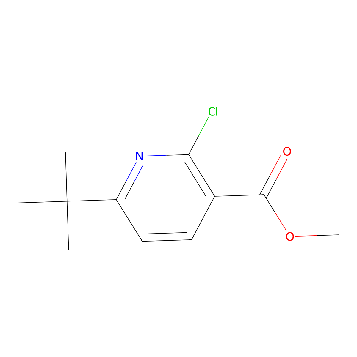 Methyl 6-(tert-Butyl)-2-chloronicotinate molecular structure, CAS 2091554-37-7