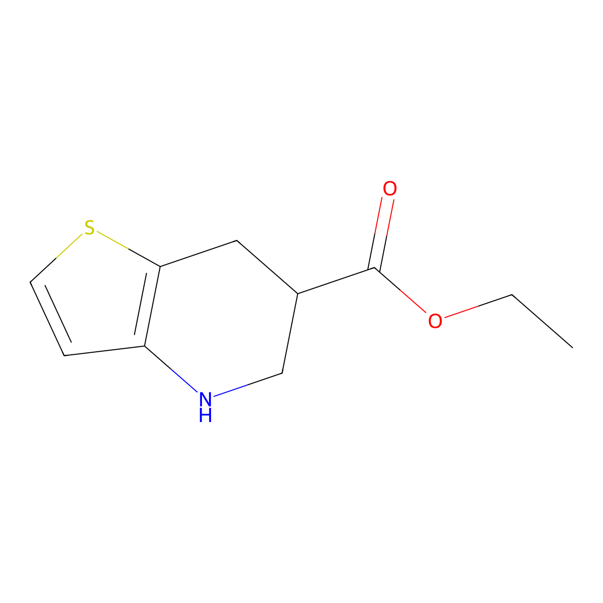 ethyl 4H,5H,6H,7H-thieno[3,2-b]pyridine-6-carboxylate molecular structure, CAS 2091560-14-2