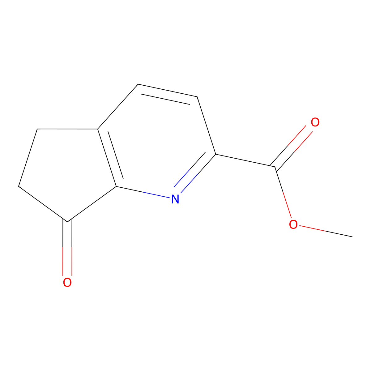 methyl 7-oxo-5H,6H,7H-cyclopenta(b)pyridine-2-carboxylate molecular structure, CAS 2091561-37-2