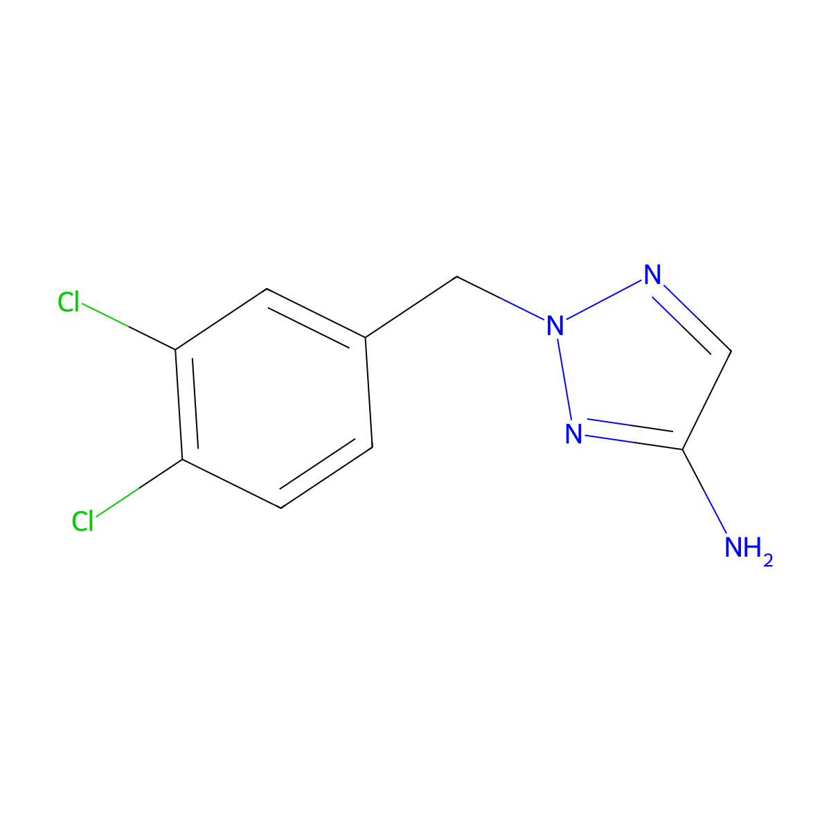 2-[(3,4-Dichlorophenyl)methyl]-2H-1,2,3-triazol-4-amine molecular structure, CAS 2091561-71-4