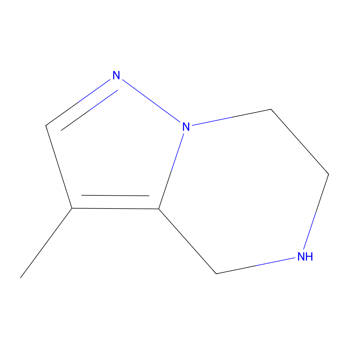 3-methyl-4H,5H,6H,7H-pyrazolo[1,5-a]pyrazine molecular structure, CAS 2091565-66-9