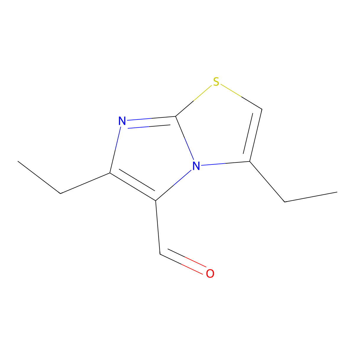 3,6-Diethylimidazo[2,1-b][1,3]thiazole-5-carbaldehyde molecular structure, CAS 2091569-94-5