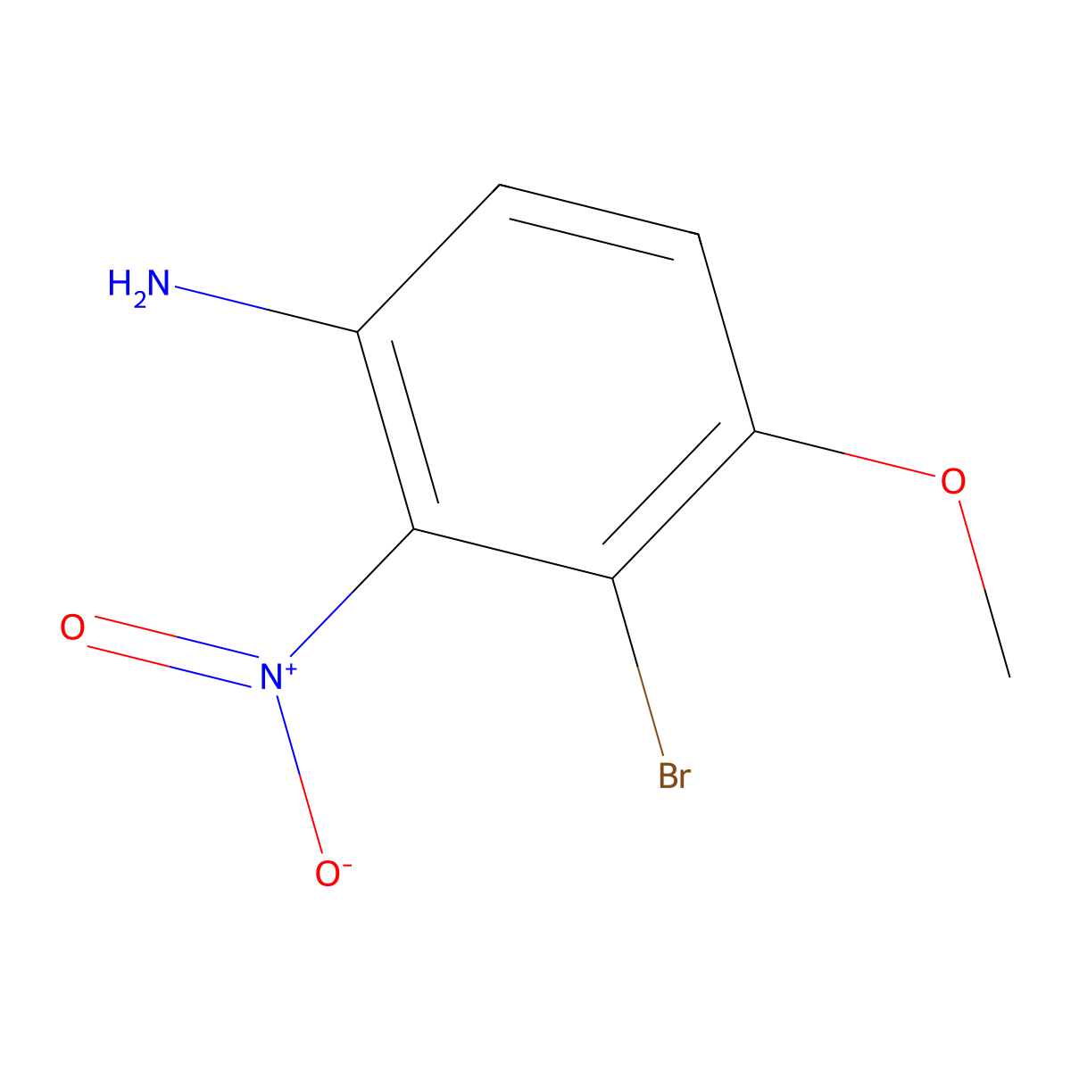 3-Bromo-4-methoxy-2-nitroaniline molecular structure, CAS 2091572-58-4