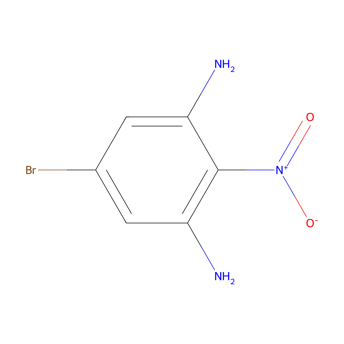 5-Bromo-2-nitrobenzene-1,3-diamine molecular structure, CAS 2091582-24-8