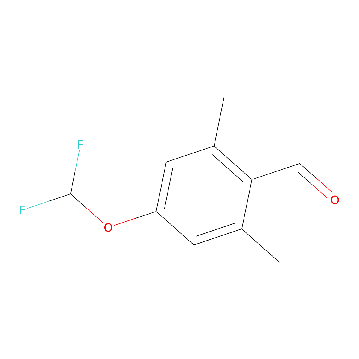 4-(Difluoromethoxy)-2,6-dimethylbenzaldehyde molecular structure, CAS 2091583-03-6