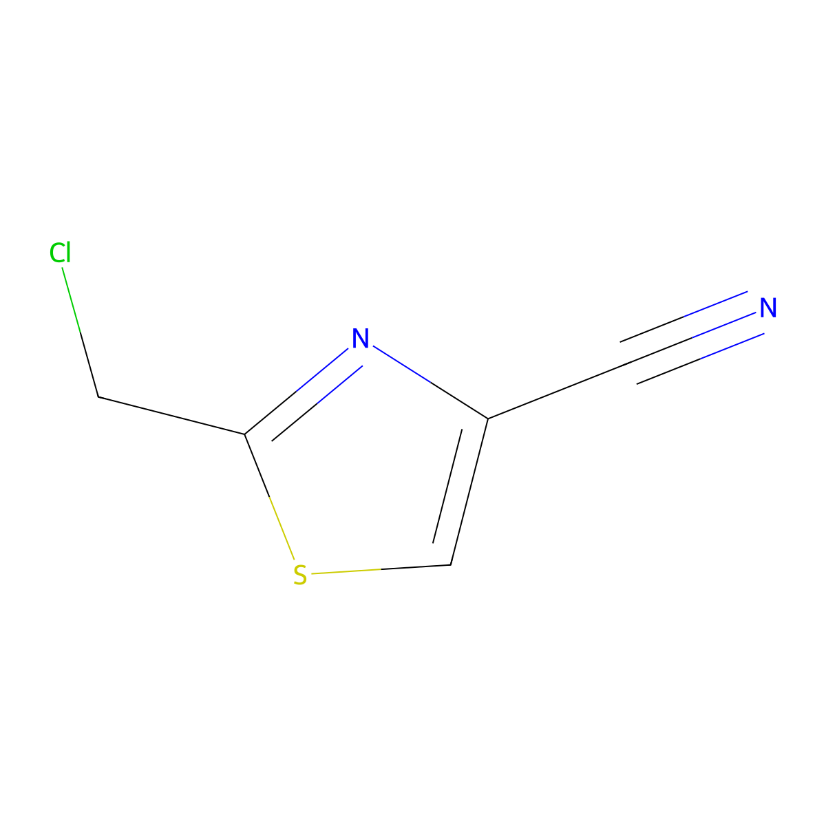 2-(Chloromethyl)-1,3-thiazole-4-carbonitrile molecular structure, CAS 2091593-06-3