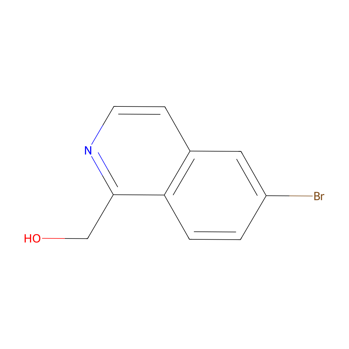 (6-Bromoisoquinolin-1-yl)methanol molecular structure, CAS 2091594-16-8