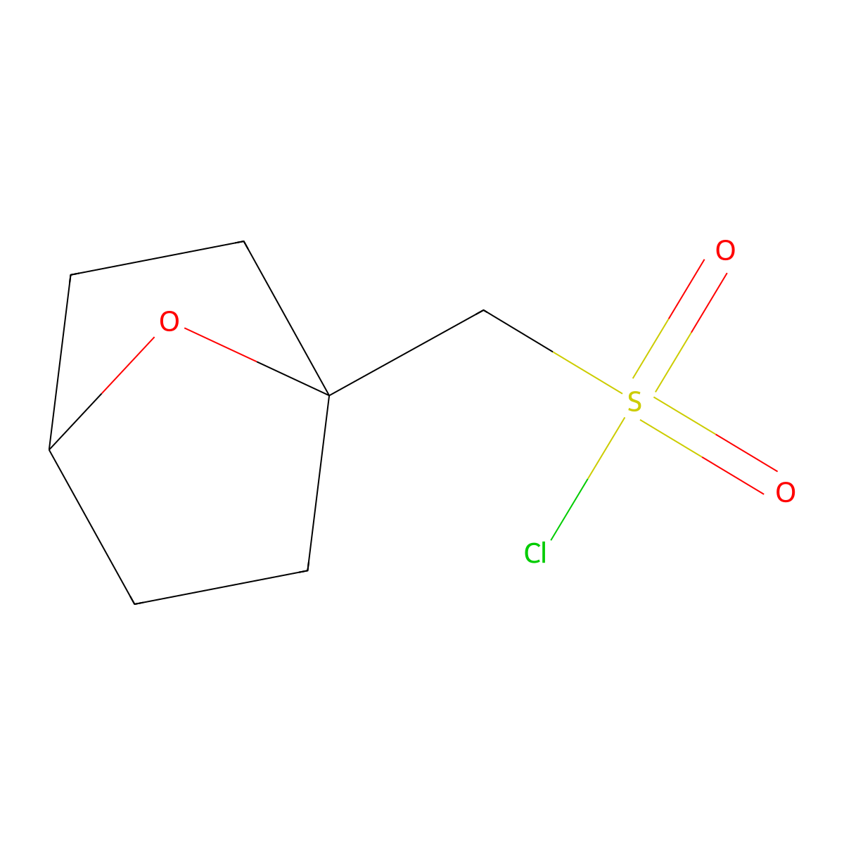 {7-Oxabicyclo[2.2.1]heptan-1-yl}methanesulfonyl chloride molecular structure, CAS 2091597-91-8