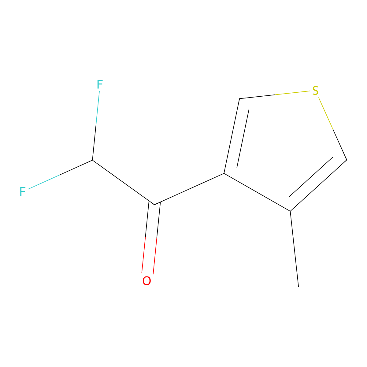 2,2-Difluoro-1-(4-methylthiophen-3-yl)ethan-1-one molecular structure, CAS 2091598-41-1