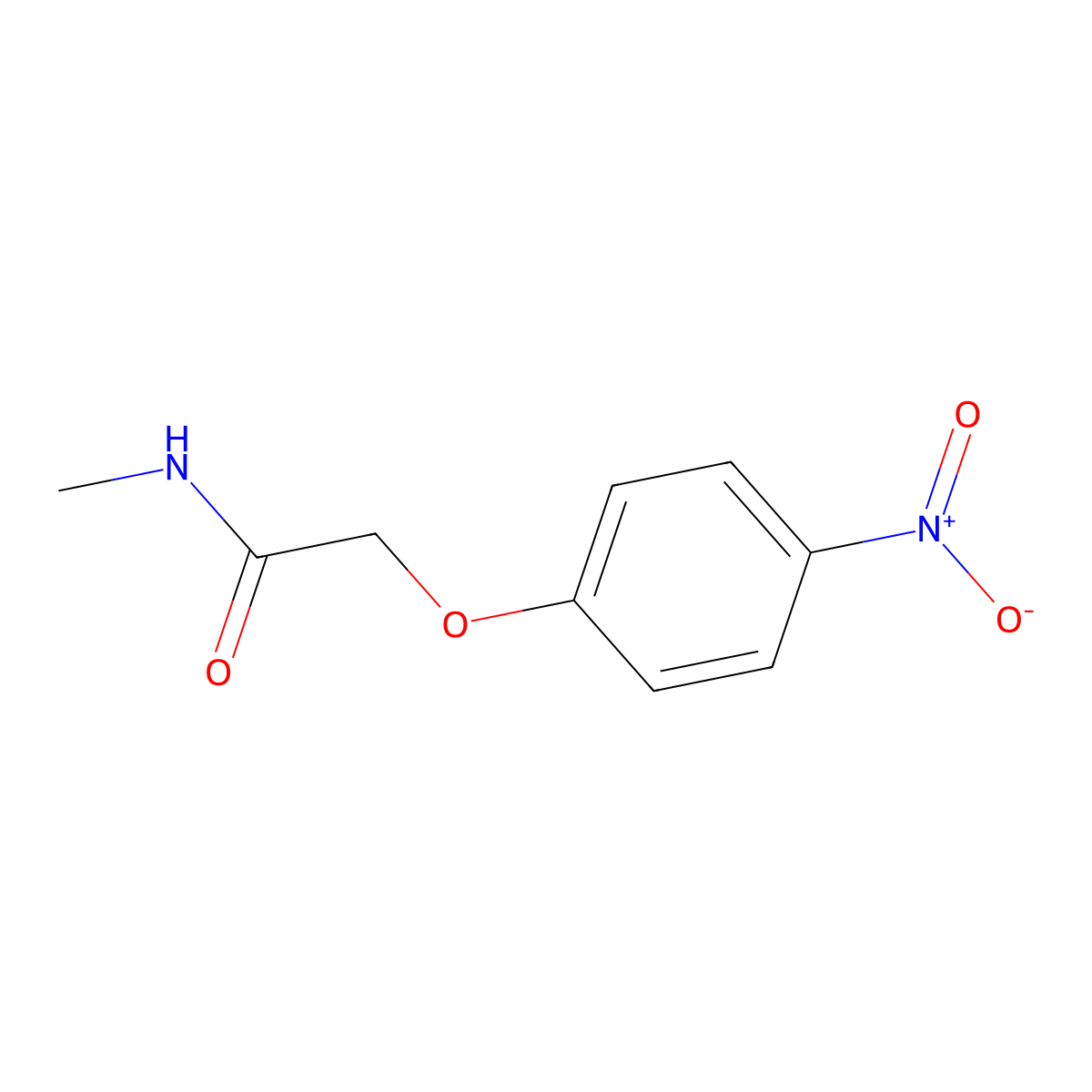 N-methyl-2-(4-nitrophenoxy)acetamide molecular structure, CAS 20916-14-7