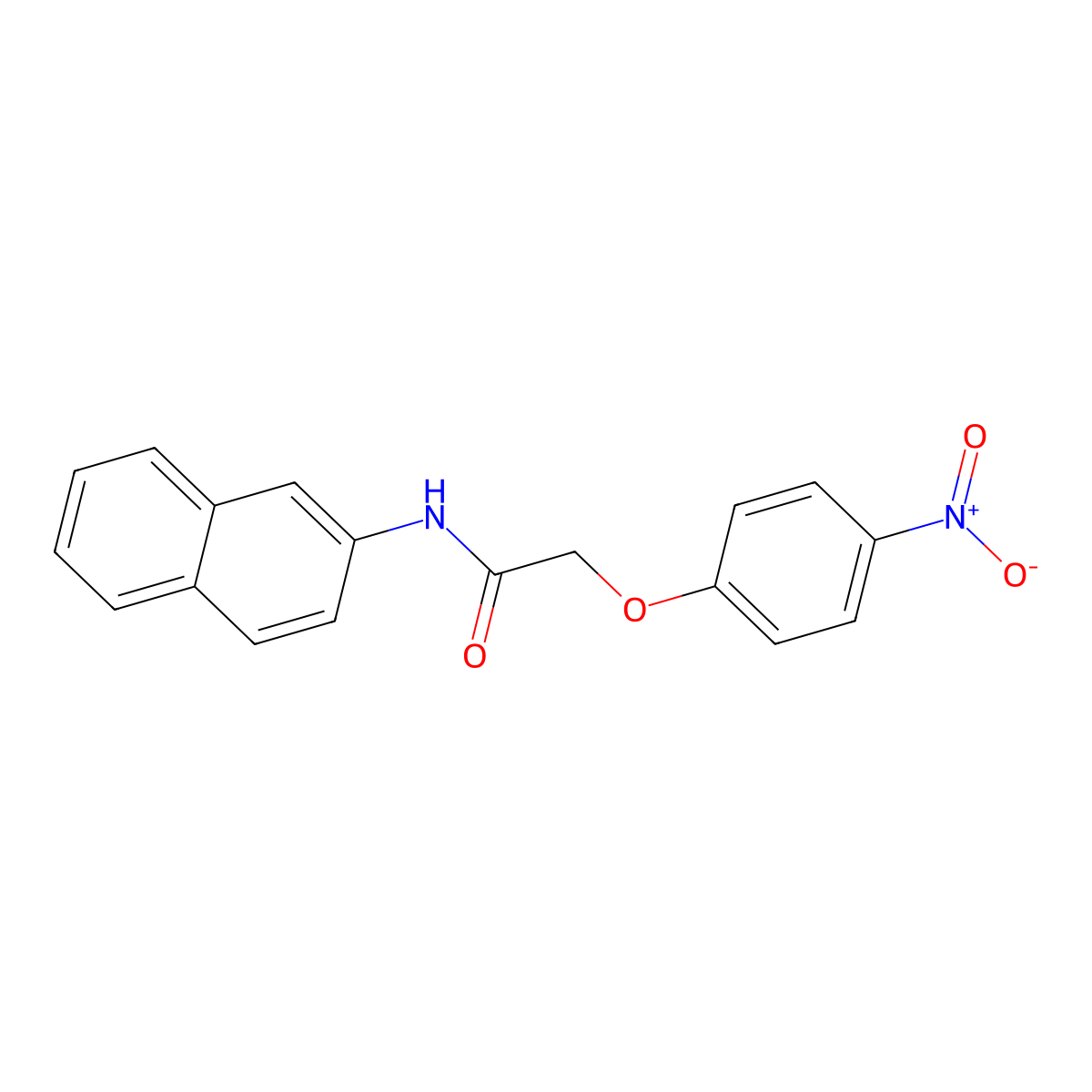 N-naphthalen-2-yl-2-(4-nitrophenoxy)acetamide molecular structure, CAS 20916-19-2