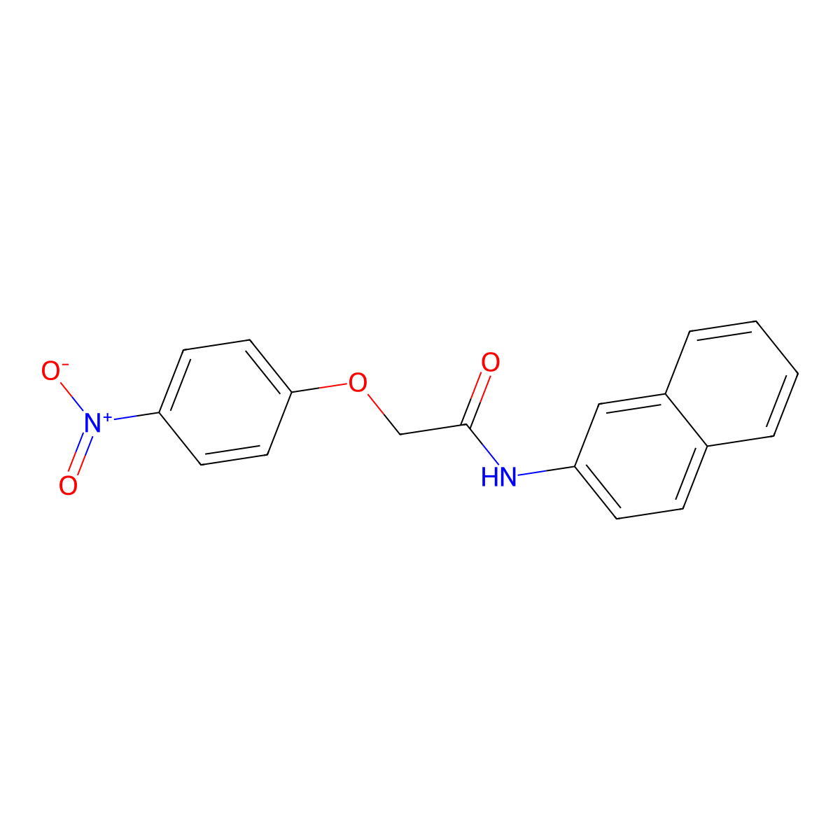 N-naphthalen-2-yl-2-(4-nitrophenoxy)acetamide molecular structure, CAS 20916-19-2