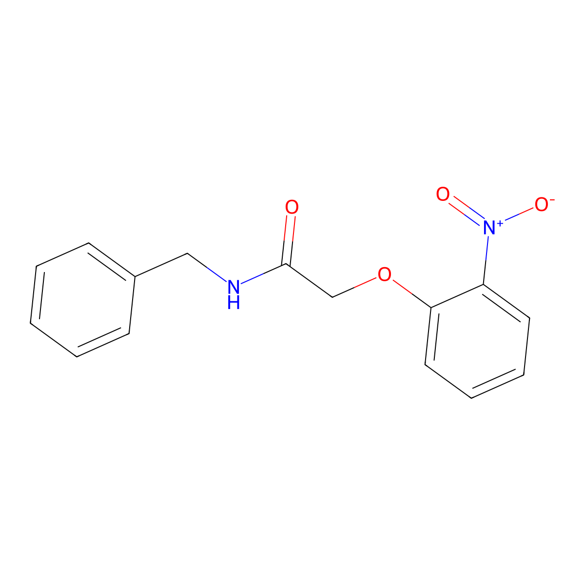 N-benzyl-2-(2-nitrophenoxy)acetamide molecular structure, CAS 20916-30-7