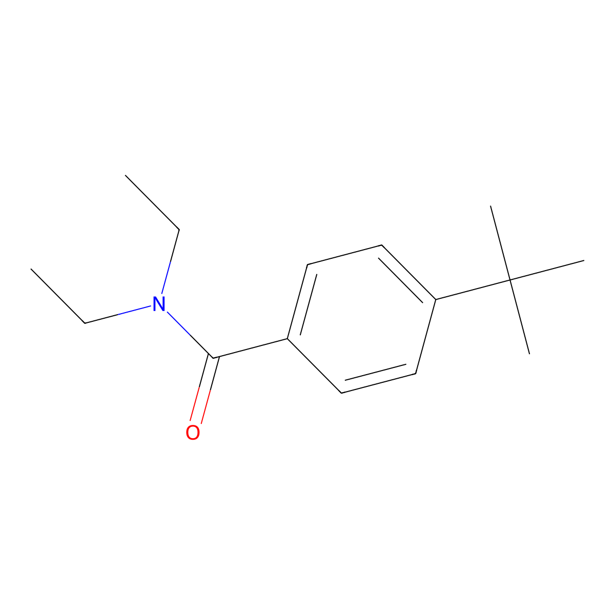 p-tert-Butyl-N,N-diethylbenzamide molecular structure, CAS 20916-70-5
