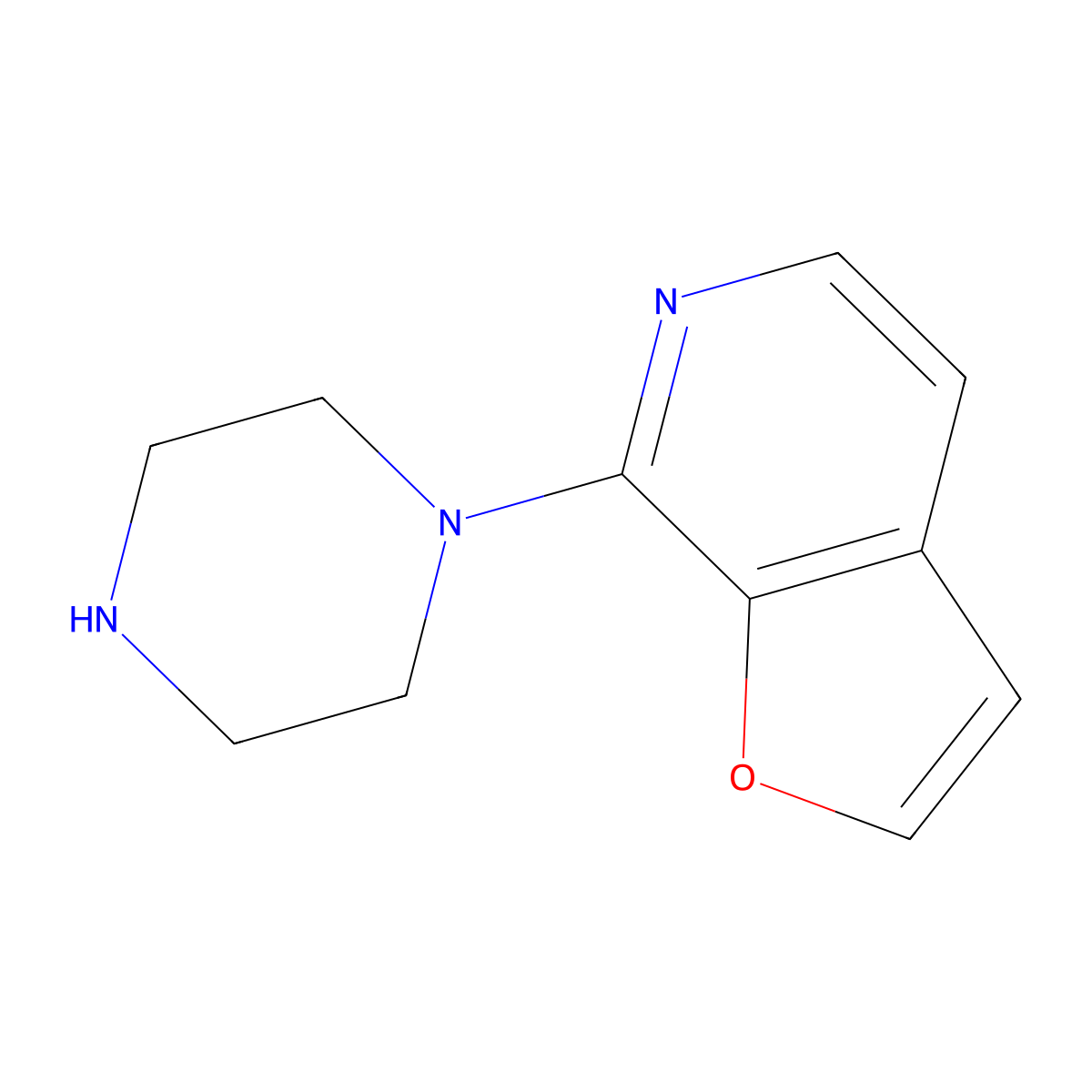 7-(Piperazin-1-yl)furo[2,3-c]pyridine molecular structure, CAS 209160-83-8