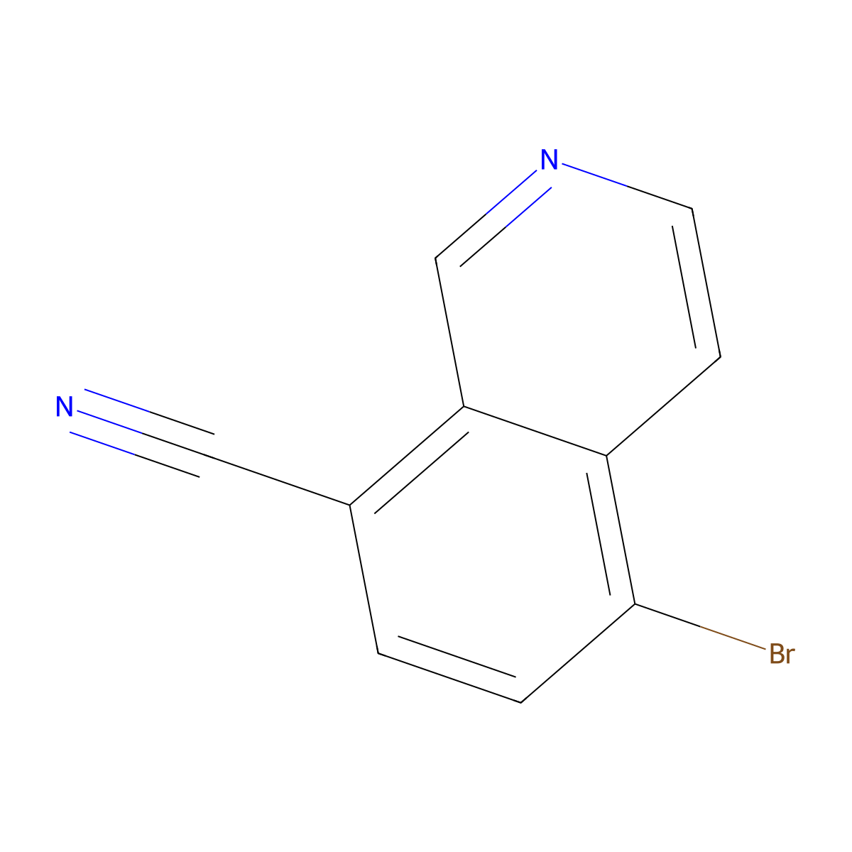 5-Bromoisoquinoline-8-carbonitrile molecular structure, CAS 2091605-06-8
