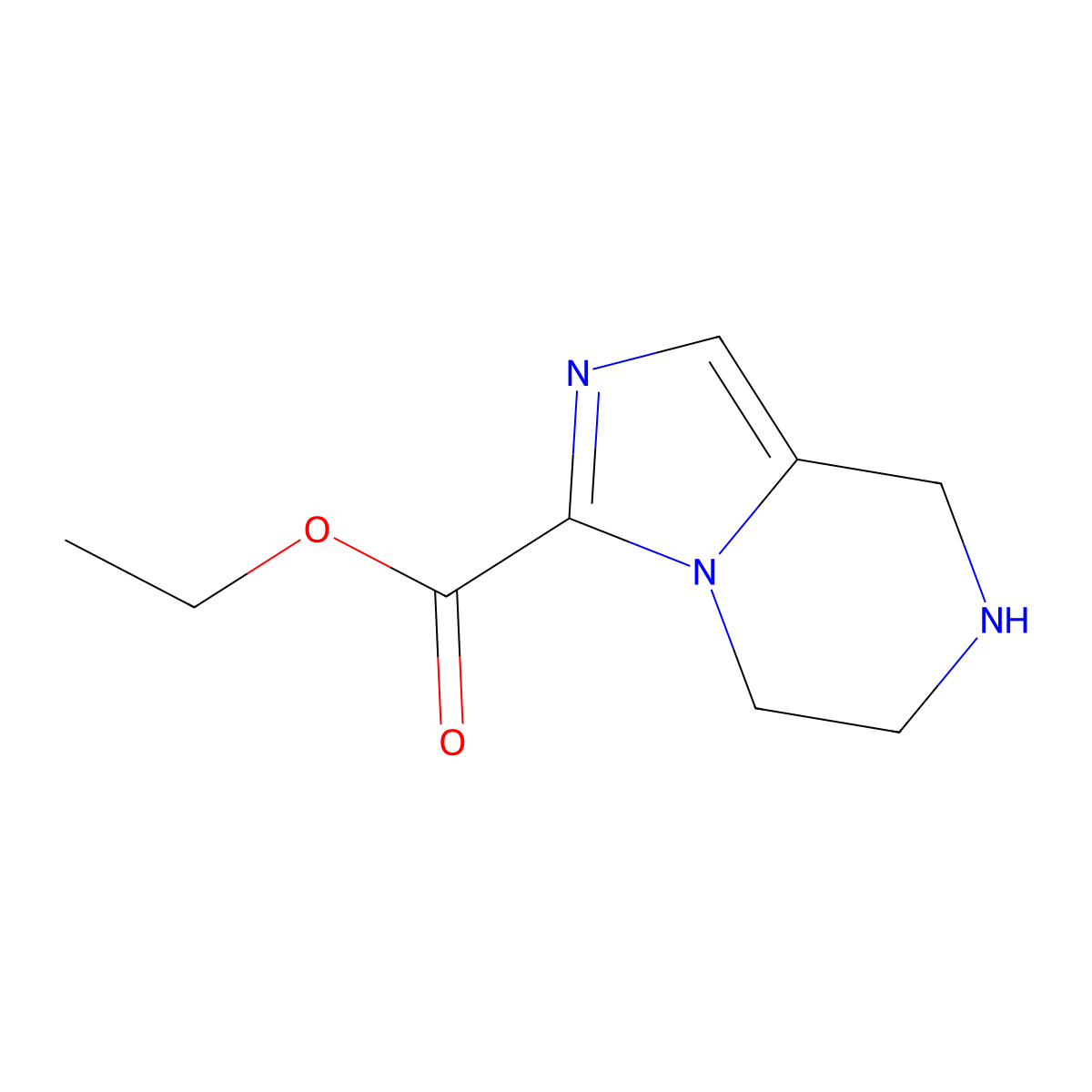 Ethyl 5H,6H,7H,8H-imidazo[1,5-a]pyrazine-3-carboxylate molecular structure, CAS 2091605-33-1