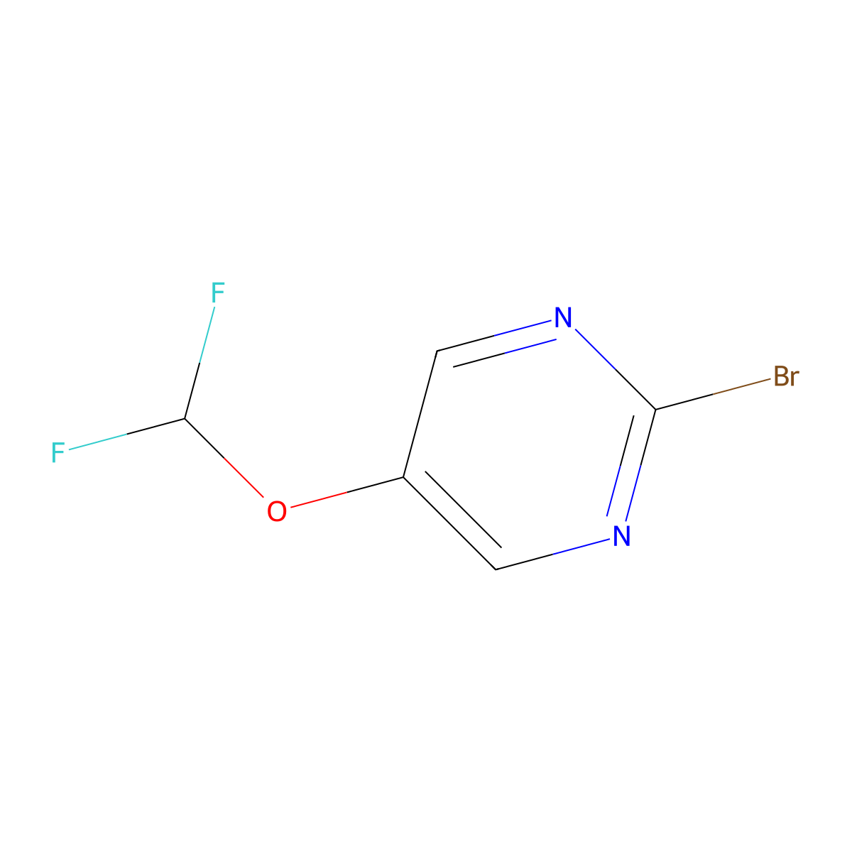 2-Bromo-5-(difluoromethoxy)pyrimidine molecular structure, CAS 2091605-86-4